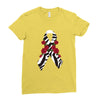 carcinoid cancer ribbon and rose Ladies Fitted T-Shirt