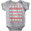 emo gothic ugly christmas sweater. Baby Onesie