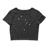 DOWN UP / scandi white / warm grey / flax / lavender Crop Top