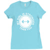 my girl is stronger than you Ladies Fitted T-Shirt
