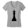 Chess King and Pawn Women's V-Neck T-Shirt