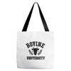 bovine university Tote Bags