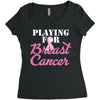 playing for breast cancer Women's Triblend Scoop T-shirt