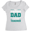 proud dad of a freaking awesome teacher. father's day gift for dad. Women's Triblend Scoop T-shirt