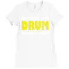 born to drum forced to work Ladies Fitted T-Shirt