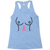 breast with pink ribbon Racerback Tank