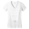 care about pizza and 3 people girls Women's V-Neck T-Shirt