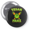 vegan pirate Pin-back button