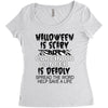 halloween is scary but carcinoid cancer is deadly spread the word help Women's Triblend Scoop T-shirt