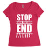 stop snow pression end winter funny Women's Triblend Scoop T-shirt