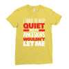 i tried to keep quiet but my ancestors Ladies Fitted T-Shirt