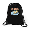 stay paw sitive Drawstring Bags
