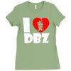 i love dbz  fun  super saiyajin piccolo vegeta dragonball son goku Ladies Fitted T-Shirt