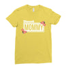blessed mommy with flower white color Ladies Fitted T-Shirt