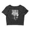banksy street art zebra bar code Crop Top