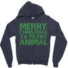 merry christmas ya filthy animal Zipper Hoodie