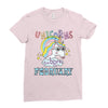 unicorns are born in february cute unicorn Ladies Fitted T-Shirt