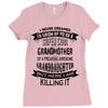 Super Cool Grandmother Of A Freaking Awesome Granddaughter Ladies Fitted T-Shirt