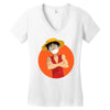 monkey d. luffy Women's V-Neck T-Shirt