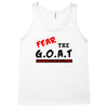 the goat white t shirt greatest of all time basketball baseball footba Tank Top