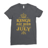 kings are born in july Ladies Fitted T-Shirt