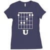 guitar shirts f chord Ladies Fitted T-Shirt