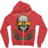 watermelon skull Zipper Hoodie