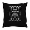 meowy christmas Throw Pillow