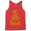 uomo dakar stampa oro moto deserto parigi africa sport Tank Top