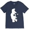 sax player lady face optical illusion V-Neck Tee