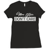 mom hair don't care Ladies Fitted T-Shirt