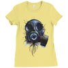 gas mask Ladies Fitted T-Shirt