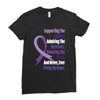 supporting the fighter, admiring the survivors, honoring the taken Ladies Fitted T-Shirt