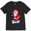 father christmas ringing xmas bells santa V-Neck Tee