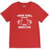 this girl loves her sheltie V-Neck Tee