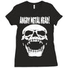 angry metal head Ladies Fitted T-Shirt