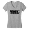 worlds greatest farter, i mean father Women's V-Neck T-Shirt