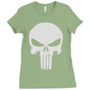 the punisher skull head Ladies Fitted T-Shirt