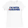 i am with harambe Ladies Fitted T-Shirt