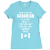 How To Speak Canadian Ladies Fitted T-Shirt
