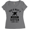 This Is What A Bad Ass Sister Looks Like Women's Triblend Scoop T-shirt