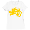 yeah nah Ladies Fitted T-Shirt
