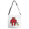 bird powered robot Adjustable Strap Totes