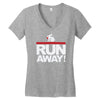 run away rabbit Women's V-Neck T-Shirt