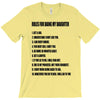 rules for dating my daughter shirt t shirt perfect father's gift T-Shirt