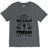 I Am One Blessed Stepdad V-Neck Tee