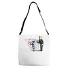 banksy bat Adjustable Strap Totes