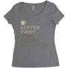 coffee then human resources Women's Triblend Scoop T-shirt