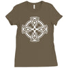 tribal celtic cross ireland present xmas birthday gift ideas Ladies Fitted T-Shirt