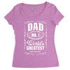 dad number one world's greatest Women's Triblend Scoop T-shirt